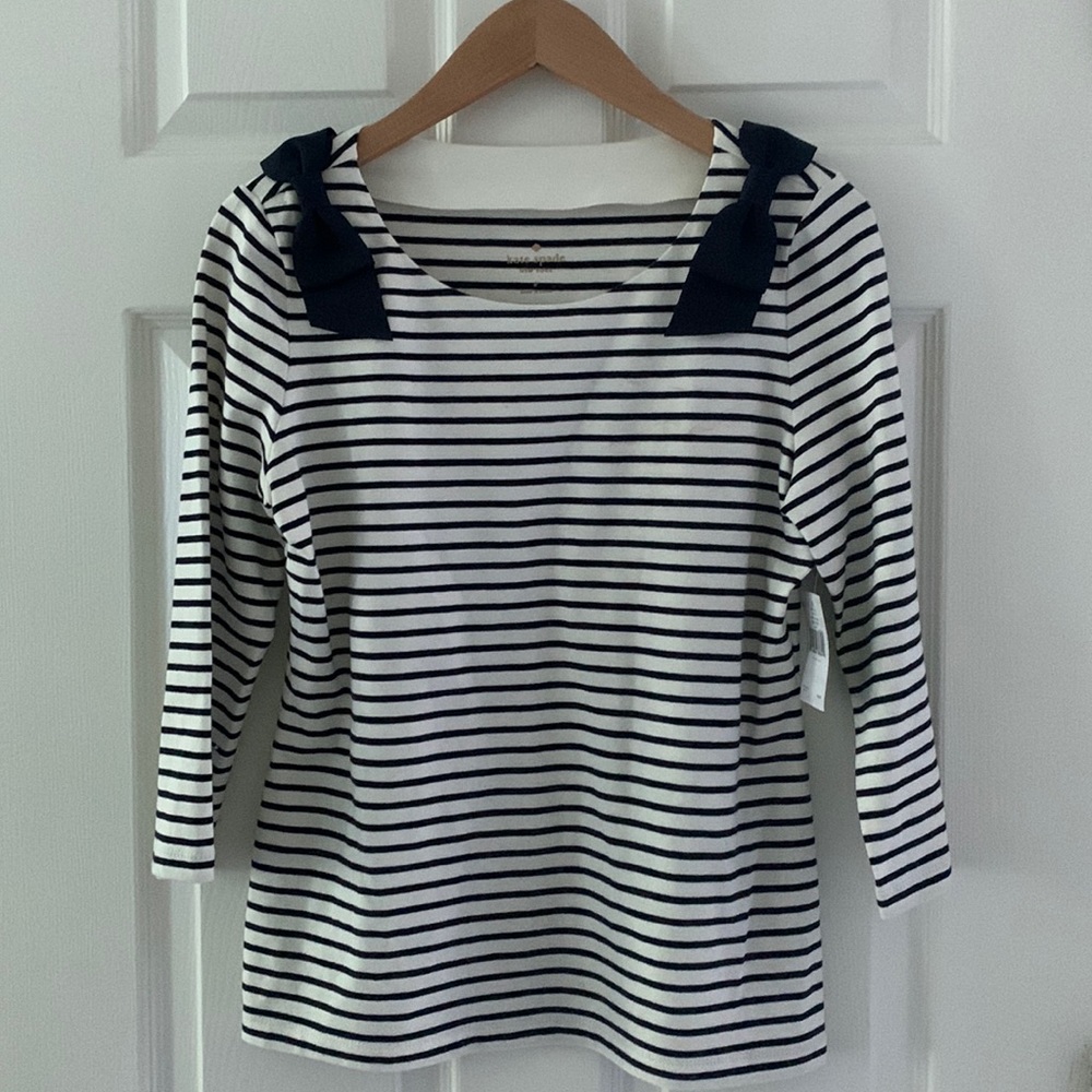 NWT Kate Spade Bow Shoulder Top